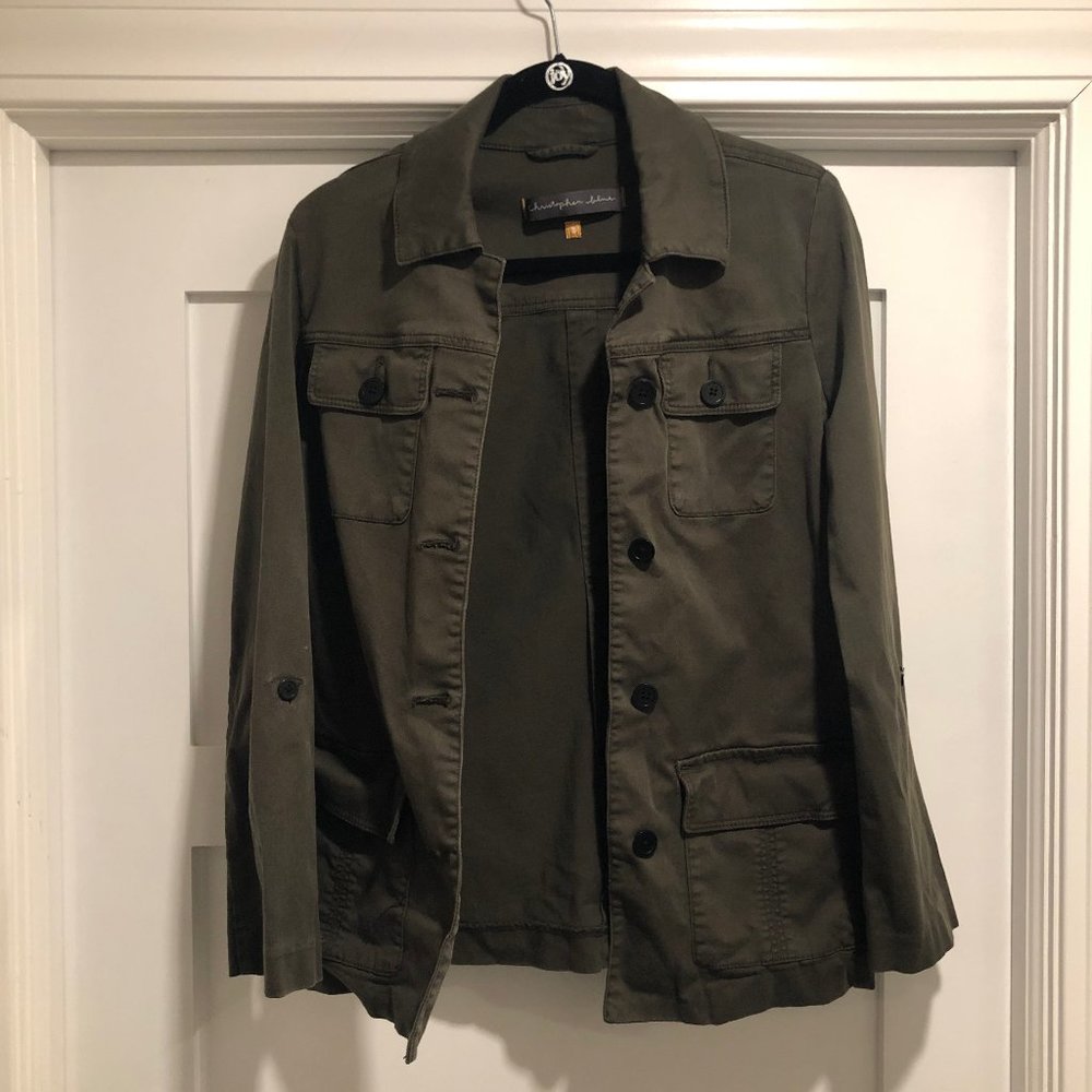 Christopher Blue olive green jacket, size Small